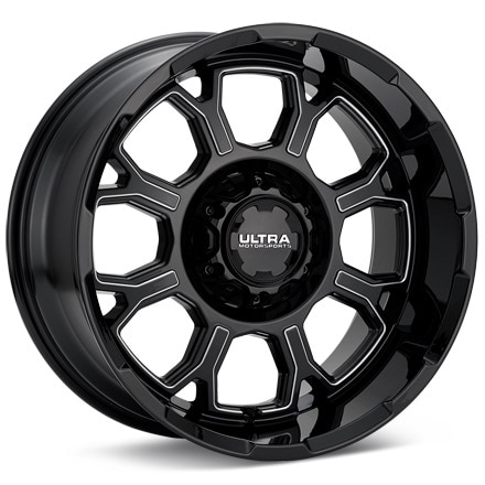 Ultra Commander Gloss Black w/Milled Accent Wheels 17 In 17x9 +12 124-7905BM+12