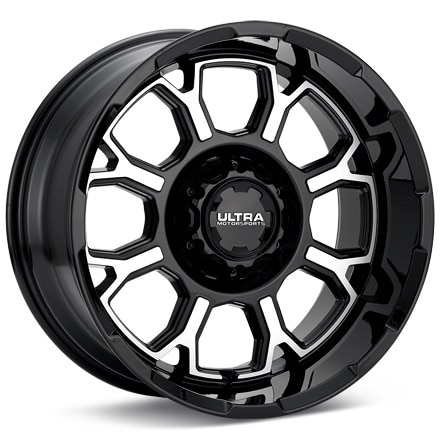 Ultra Commander Machined w/Gloss Black Accent Wheels 20 In 20x10 -19 124-2105U19