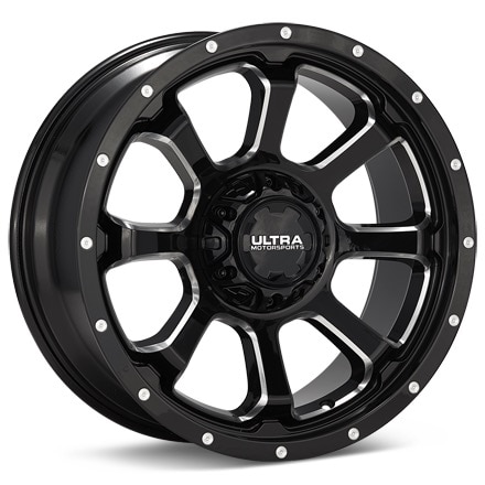 Ultra Nemesis Black w/Milled Accent Wheels 20 In 20x9 +18 219-2905BM+18