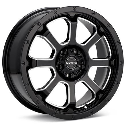 Ultra Nemesis CUV Gloss Black w/Milled Accent Wheels 17 In 17x8 +35 219-7812BM+35