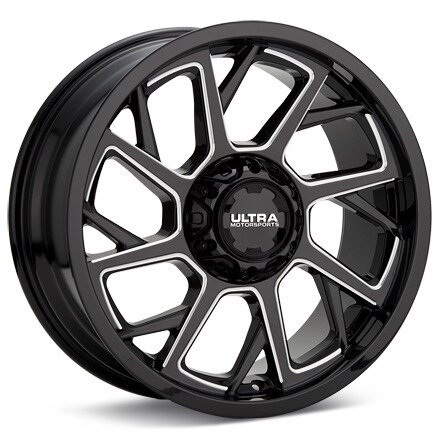 Ultra Patriot Gloss Black w/Milled Accent Wheels 18 In 18x9 +18 120-8950BM+18