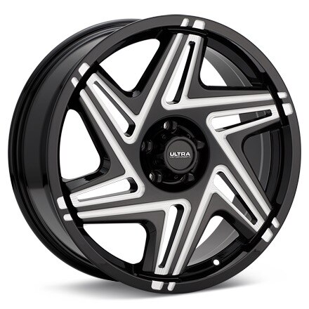 Ultra Sinister Gloss Black w/Milled Accent Wheels 17 In 17x8 +30 263-7844BM+30