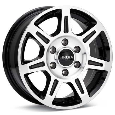 Ultra Toil Machined w/Gloss Black Accent Wheels 16 In 16x6.5 +45 450-6630U+45