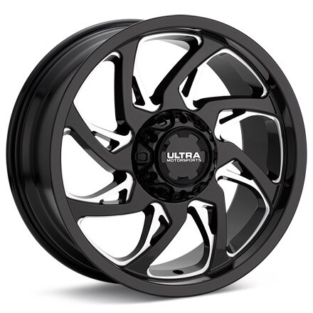 Ultra Villain Gloss Black w/Milled Accent Wheels 18 In 18x9 +18 230-8950BM+18