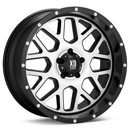 XD Wheels XD820 Grenade Machined w/Black Accent Wheels 22 In 22x10 -24 XD82022087524N