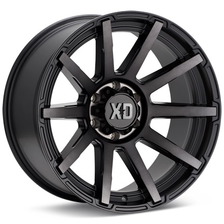 XD Wheels XD847 Outbreak Black Machined w/Grey Tint Wheels 22 In 22x10 +12 XD84722058412