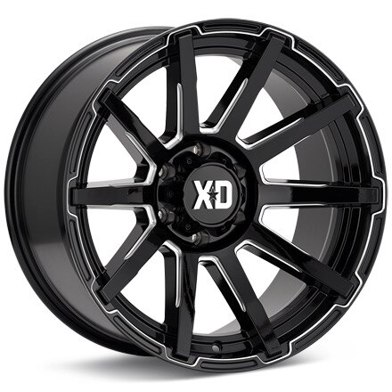 XD Wheels XD847 Outbreak Gloss Black w/Milled Accent Wheels 20 In 20x9 +18 XD84729050318