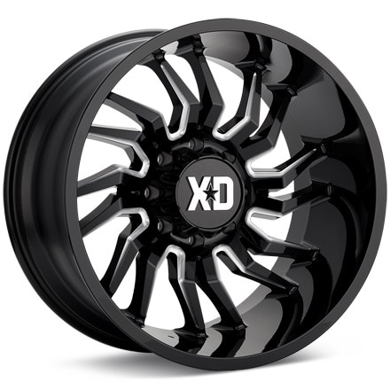 XD Wheels XD858 Tension Gloss Black w/Milled Accent Wheels 20 In 20x10 -18 XD85821063318N