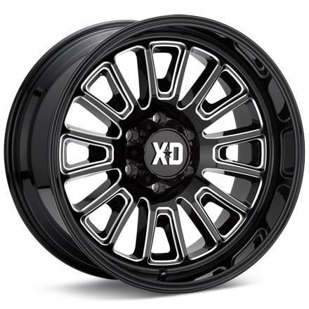 XD Wheels XD864 Rover Gloss Black w/Milled Accent Wheels 22 In 22x10 -18 XD86422068318N
