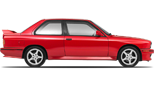 Vehicle in session - 1990 BMW M3  Red