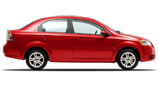 Vehicle in session - 2009 Chevrolet Aveo Sedan LS Victory Red