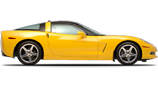 Vehicle in session - 2009 Chevrolet Corvette C6 Coupe Standard Model Velocity Yellow