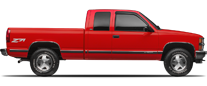 Vehicle in session - 1997 GMC Sierra 4wd 2500  Victory Red