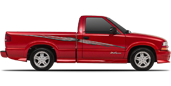 Vehicle in session - 1999 Chevrolet S10 2wd Xtreme  Red