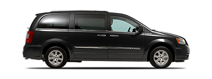 black chrysler minivan