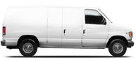 Vehicle in session - 2000 Ford Econoline Van E250 Oxford White