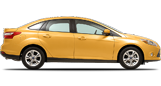 Vehicle in session - 2014 Ford Focus Sedan 235/40-18 Yellow Blaze