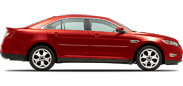 Vehicle in session - 2010 Ford Taurus SHO Red Candy