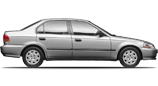 Vehicle in session - 1999 Honda Civic EX Sedan  Vogue Silver