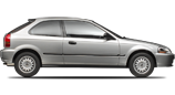 Vehicle in session - 1993 Honda Civic DX Hatchback  Vogue Silver
