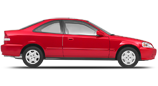 Vehicle in session - 2000 Honda Civic EX Coupe  Milano Red