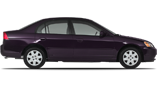 Vehicle in session - 2001 Honda Civic DX Sedan  Vintage Plum