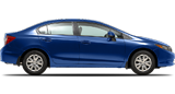 Vehicle in session - 2013 Honda Civic Sedan Natural Gas Dyno Blue