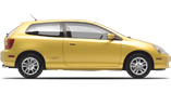 Vehicle in session - 2005 Honda Civic Si Hatchback  Yellow