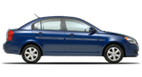 Vehicle in session - 2010 Hyundai Accent Sedan  Sapphire Blue
