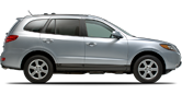 Vehicle in session - 2007 Hyundai Santa Fe GLS  Bright Silver