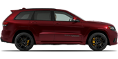 Vehicle in session - 2018 Jeep Grand Cherokee 4X4 Trackhawk Velvet Red