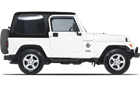 Vehicle in session - 2001 Jeep Wrangler SE  White-Black