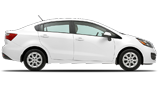 Vehicle in session - 2014 Kia Rio Sedan LX Clear White