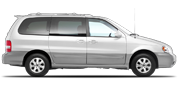 Vehicle in session - 2004 Kia Sedona EX  Clear White-S