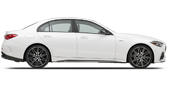 Vehicle in session - 2023 Mercedes-Benz C43 AMG Sedan 245/40-19F 265/35-19R Polar White
