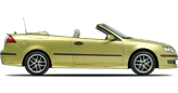 Vehicle in session - 2006 Saab 9-3 Aero Convertible With Metal Valve Stems Lime Yellow