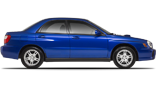 Vehicle in session - 2002 Subaru Impreza WRX Sedan  Blue