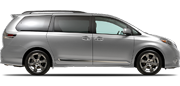 Vehicle in session - 2014 Toyota Sienna AWD XLE Silver Sky