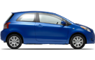 Vehicle in session - 2008 Toyota Yaris Hatchback  Blazing Blue