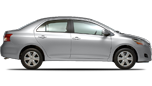 Vehicle in session - 2007 Toyota Yaris Sedan  Silver Streak
